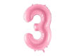 Picture of FOIL BALLOON NUMBER 3 PASTEL PINK 34 INCH